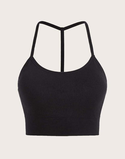 Black Cotton Plain Tank Top