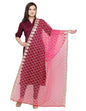 Dashing Peach Pink Coloured Net Gota Work Dupatta | Sudathi