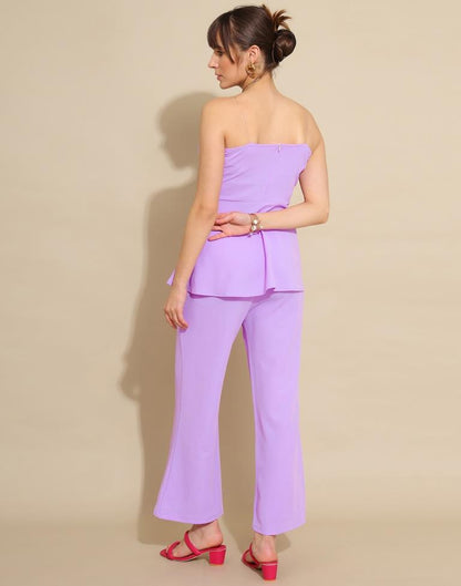 Light Purple Lycra Plain Co-ords Set