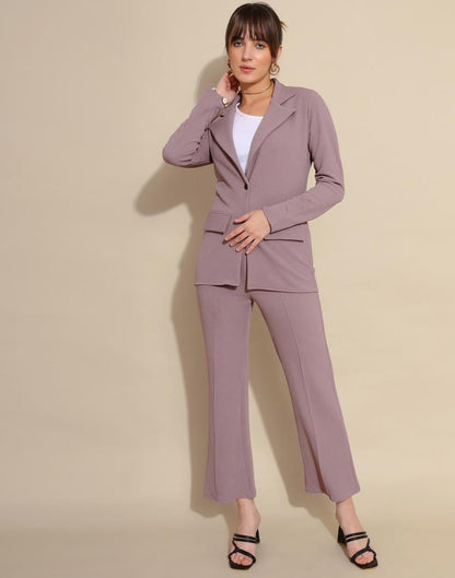 Mauve Lycra Plain Co-ords Set