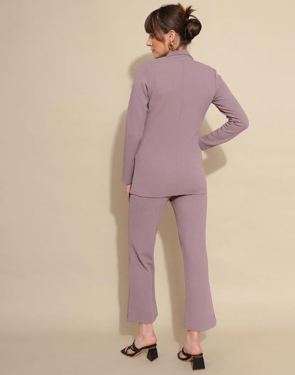 Mauve Lycra Plain Co-ords Set