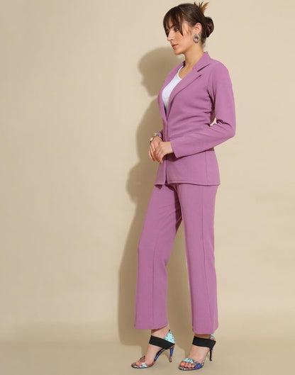 Lavender Lycra Plain Co-ords Set