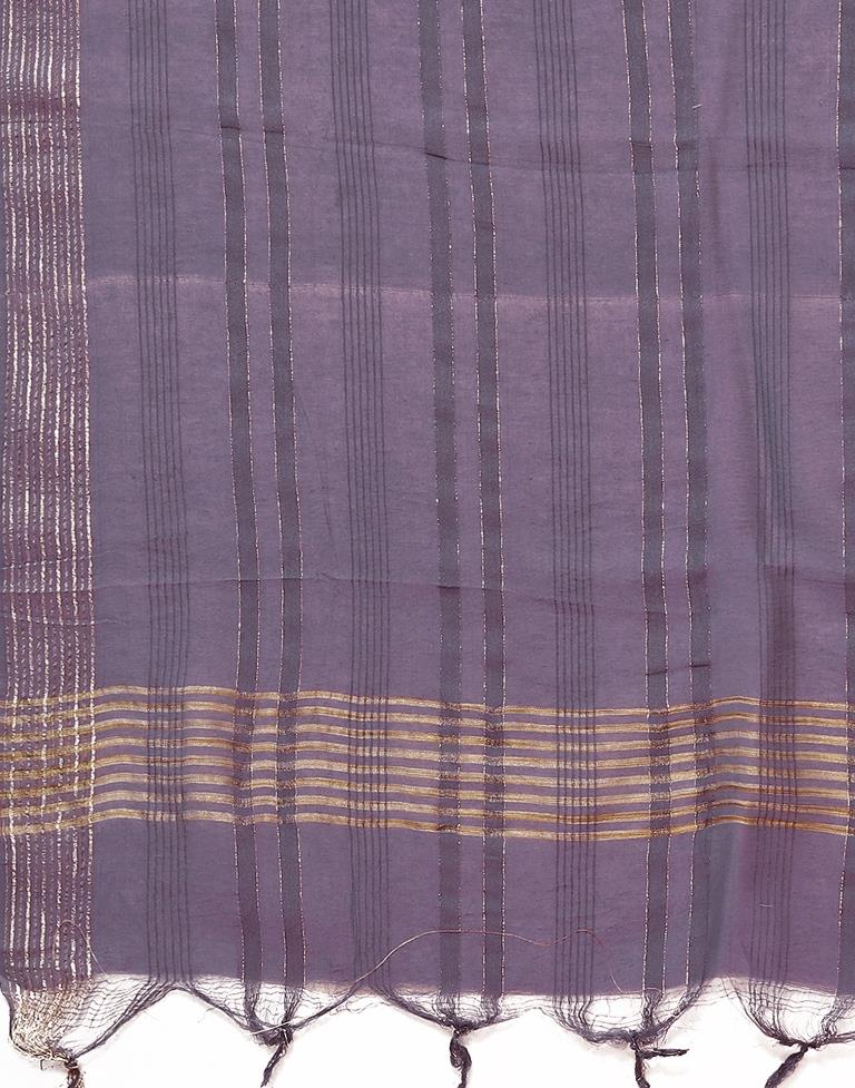 Purple Printed Flared Kurta Kurti With Pant And Dupatta | Leemboodi