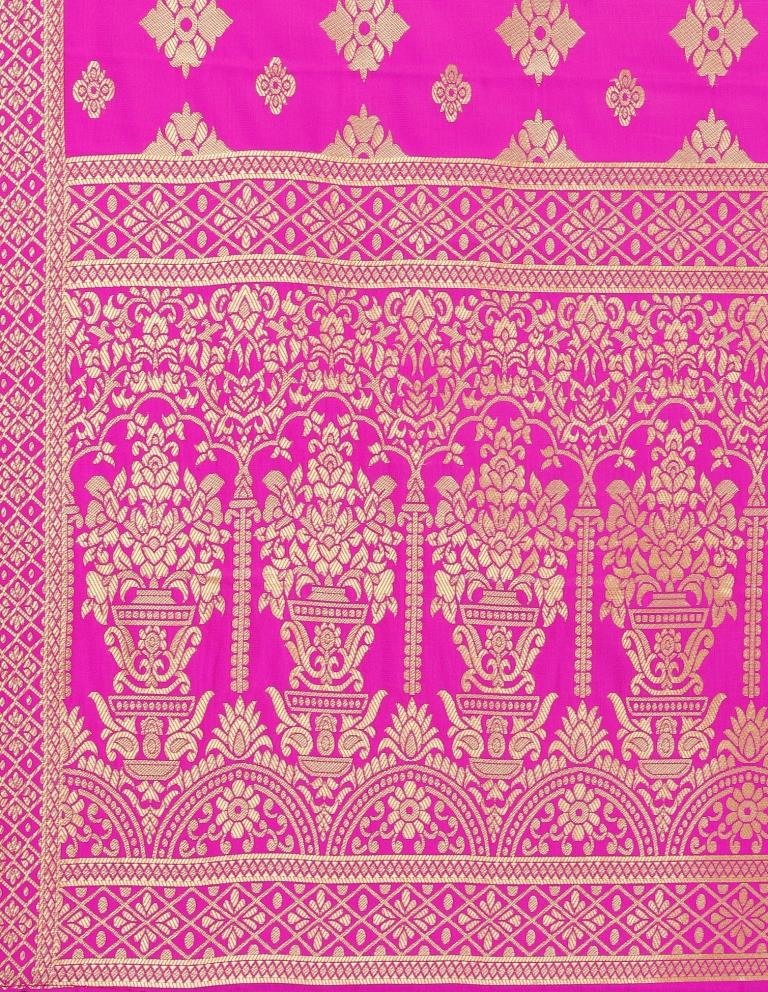 Applaudable Pink Coloured Poly Silk Jacquard Banarasi Dupatta | Sudathi