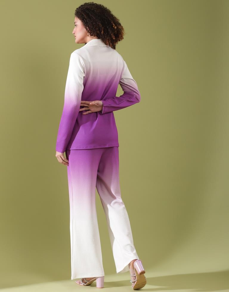 White Lycra Plain Co-ord Set