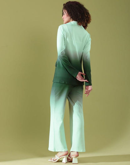 Pistagreen Lycra Plain Co-ord Set