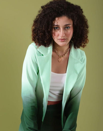 Pistagreen Lycra Plain Co-ord Set