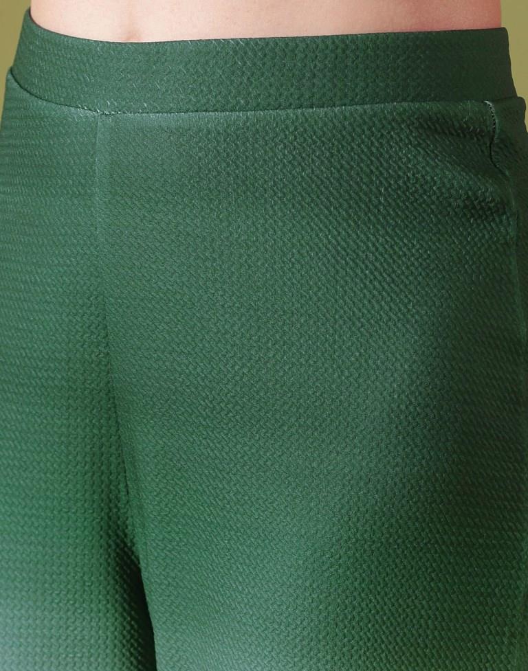 Pistagreen Lycra Plain Co-ord Set