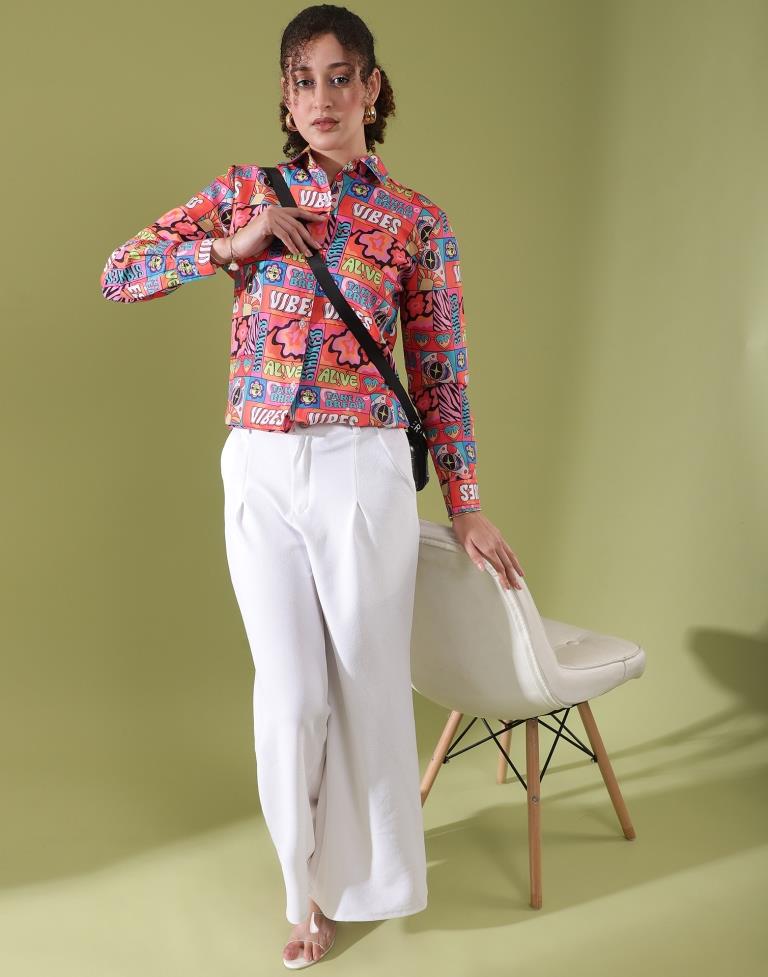 Multicolor Cotton Printed Shirt