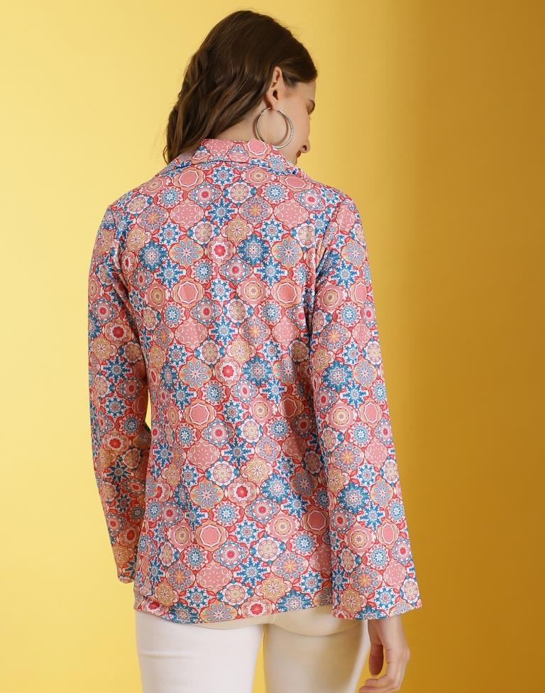 Multicolor Lycra Printed Top