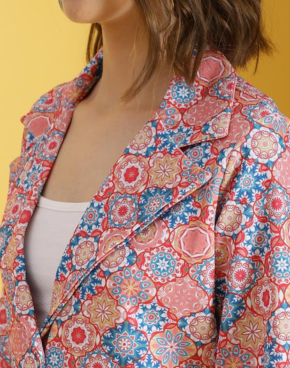 Multicolor Lycra Printed Top