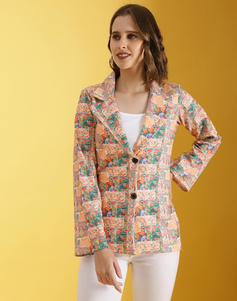 Multicolor Lycra Printed Top