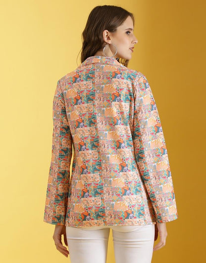 Multicolor Lycra Printed Top
