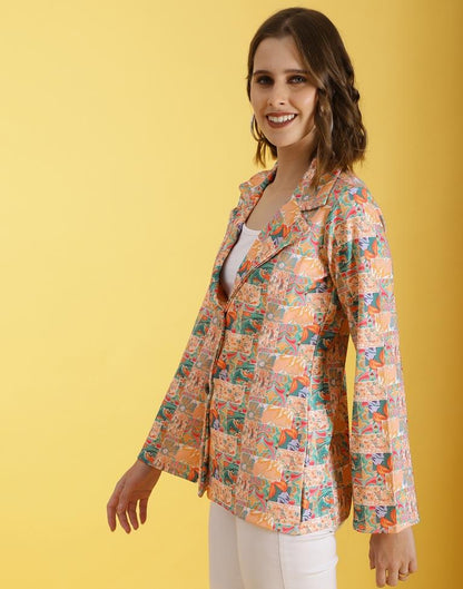 Multicolor Lycra Printed Top