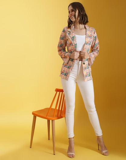Multicolor Lycra Printed Top