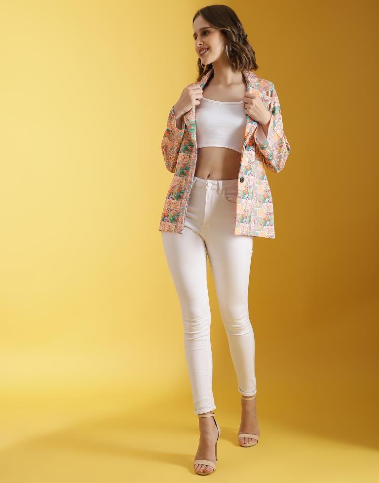 Multicolor Lycra Printed Top