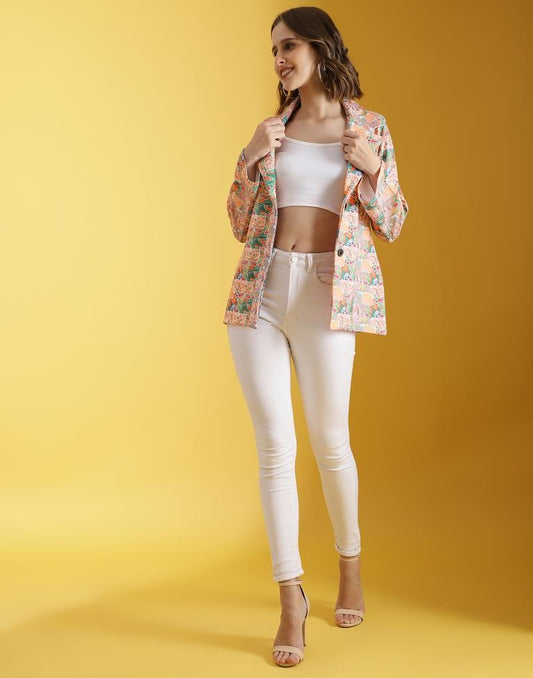 Multicolor Lycra Printed Top