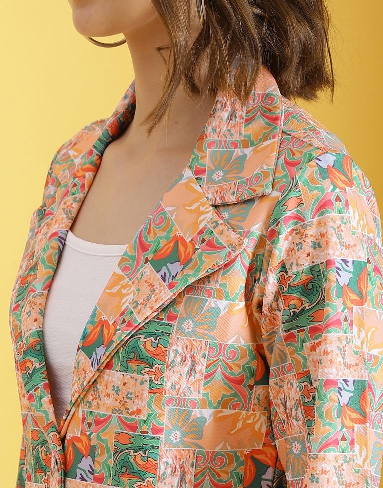 Multicolor Lycra Printed Top