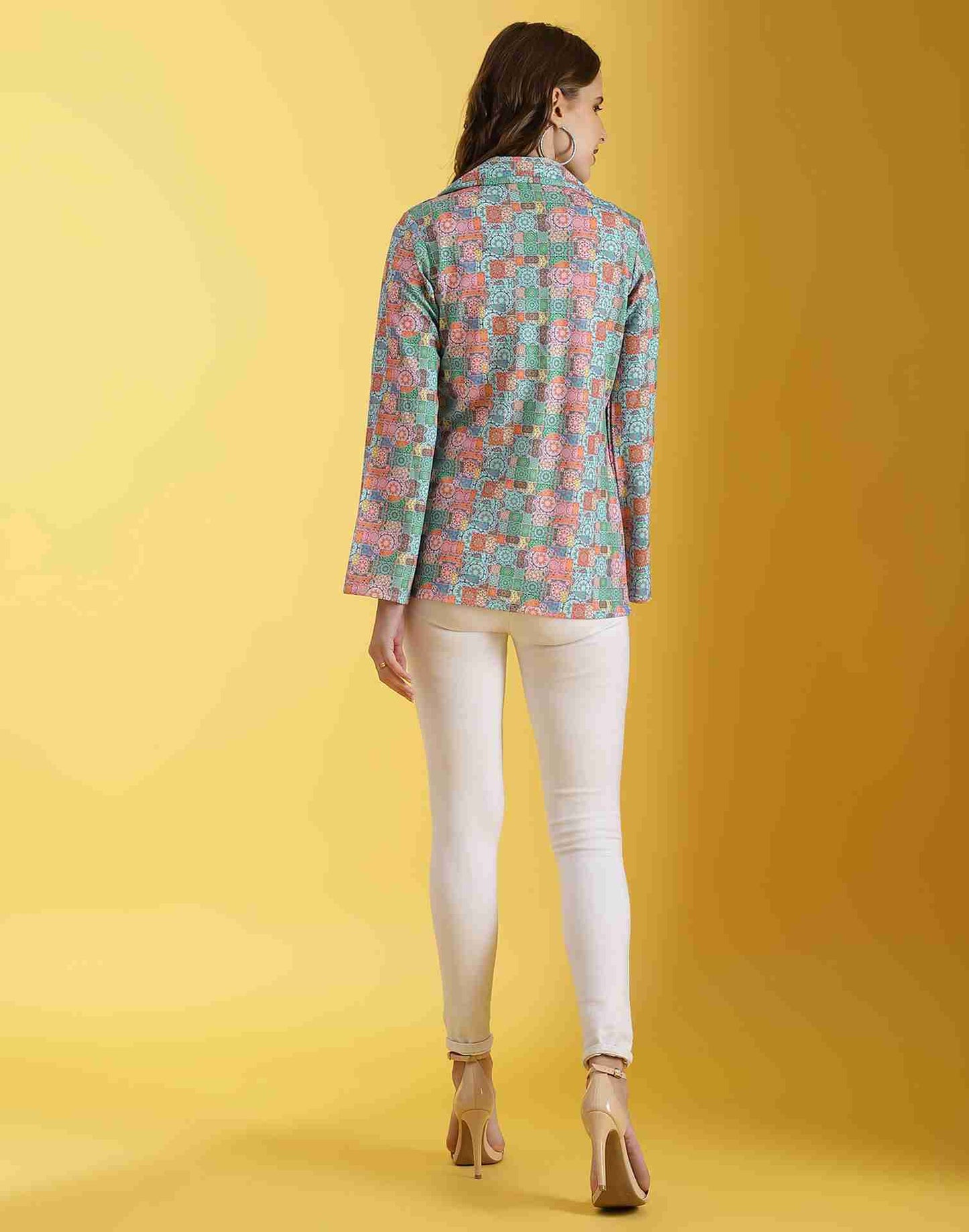 Multicoloured Lycra Printed Top