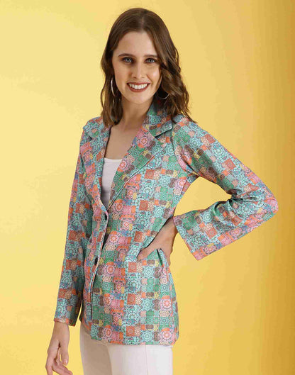 Multicoloured Lycra Printed Top