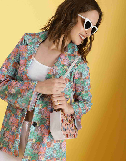 Multicoloured Lycra Printed Top