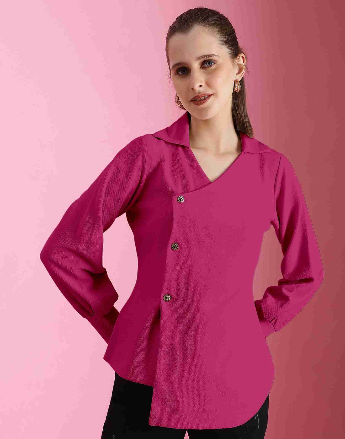 Pink Lycra Plain Top