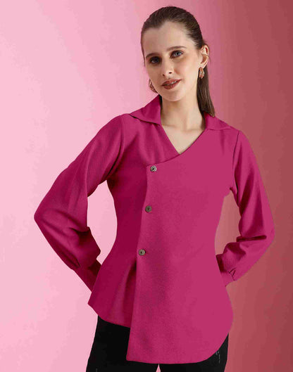 Pink Lycra Plain Top