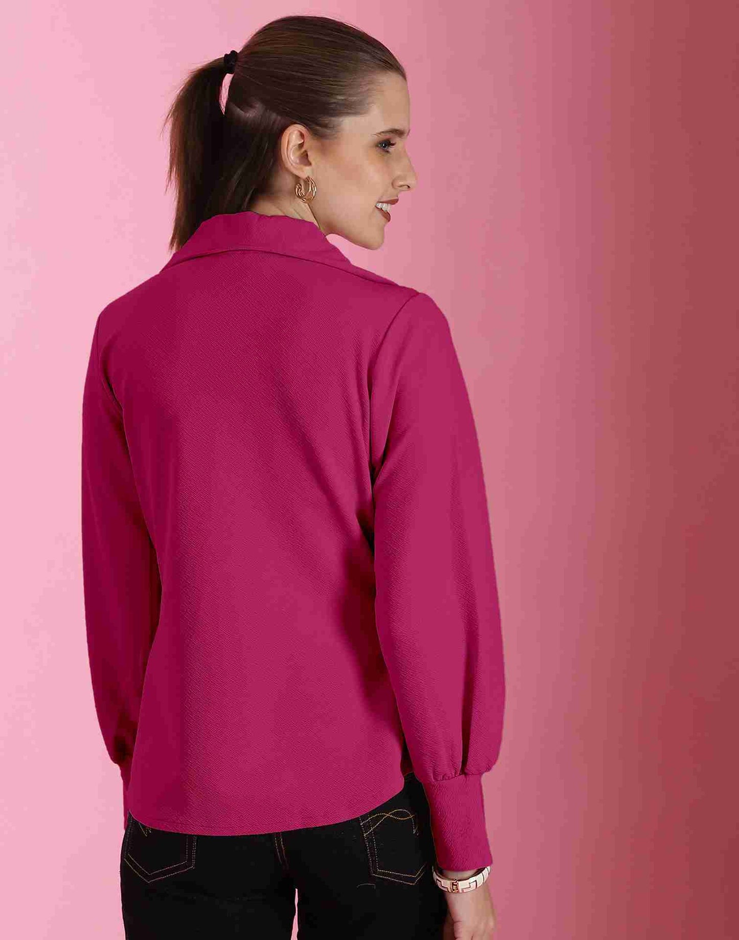 Pink Lycra Plain Top
