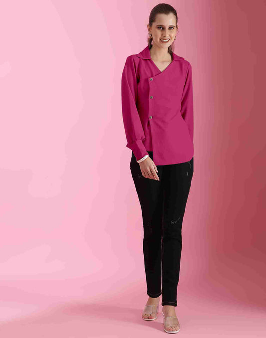 Pink Lycra Plain Top