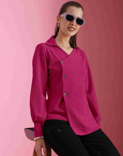 Pink Lycra Plain Top