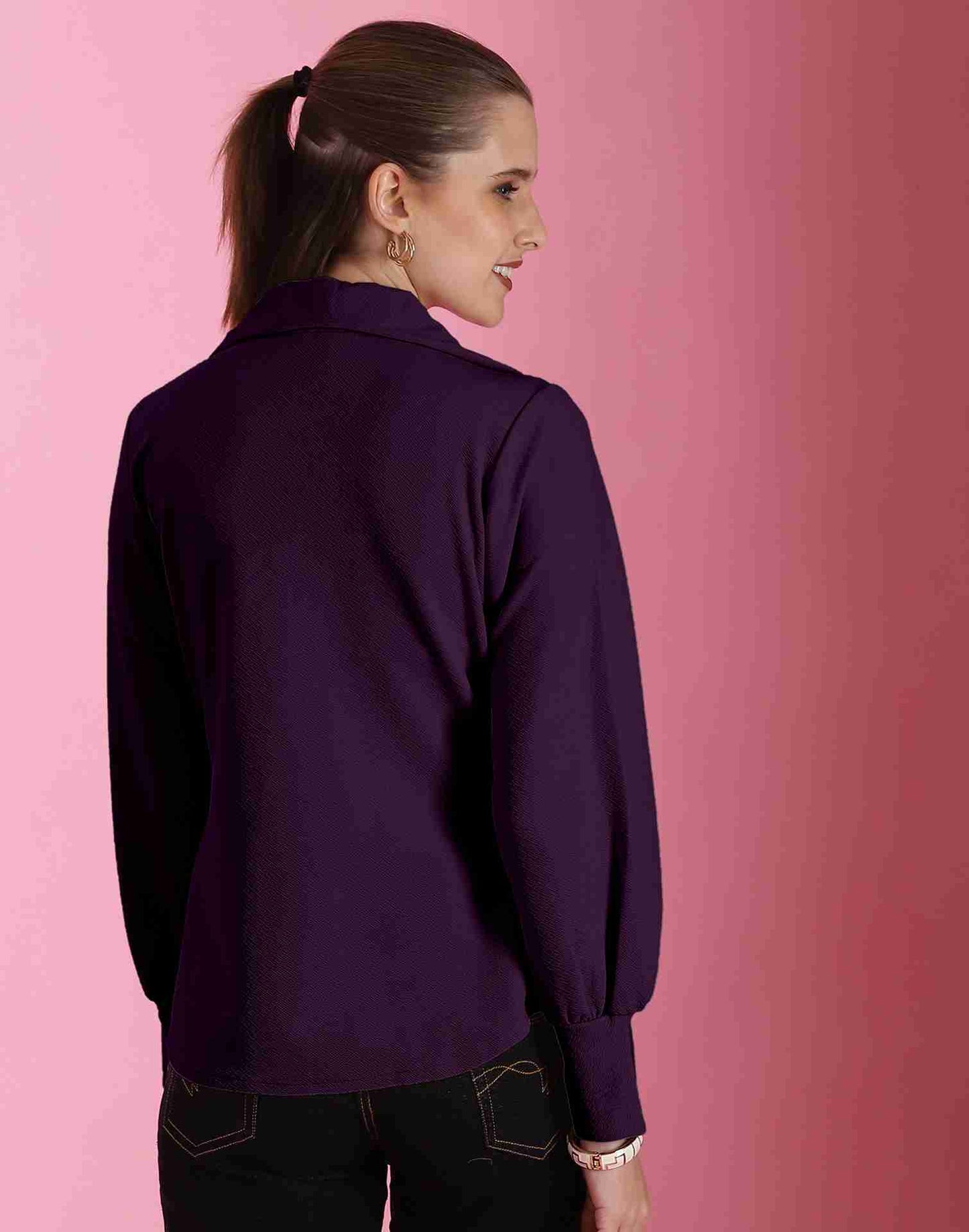 Purple Lycra Plain Top