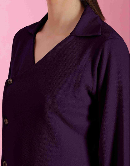 Purple Lycra Plain Top