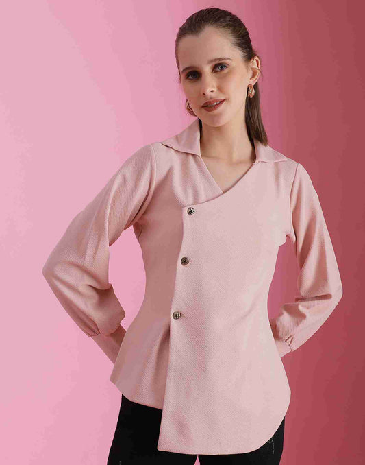 Pink Lycra Plain Top
