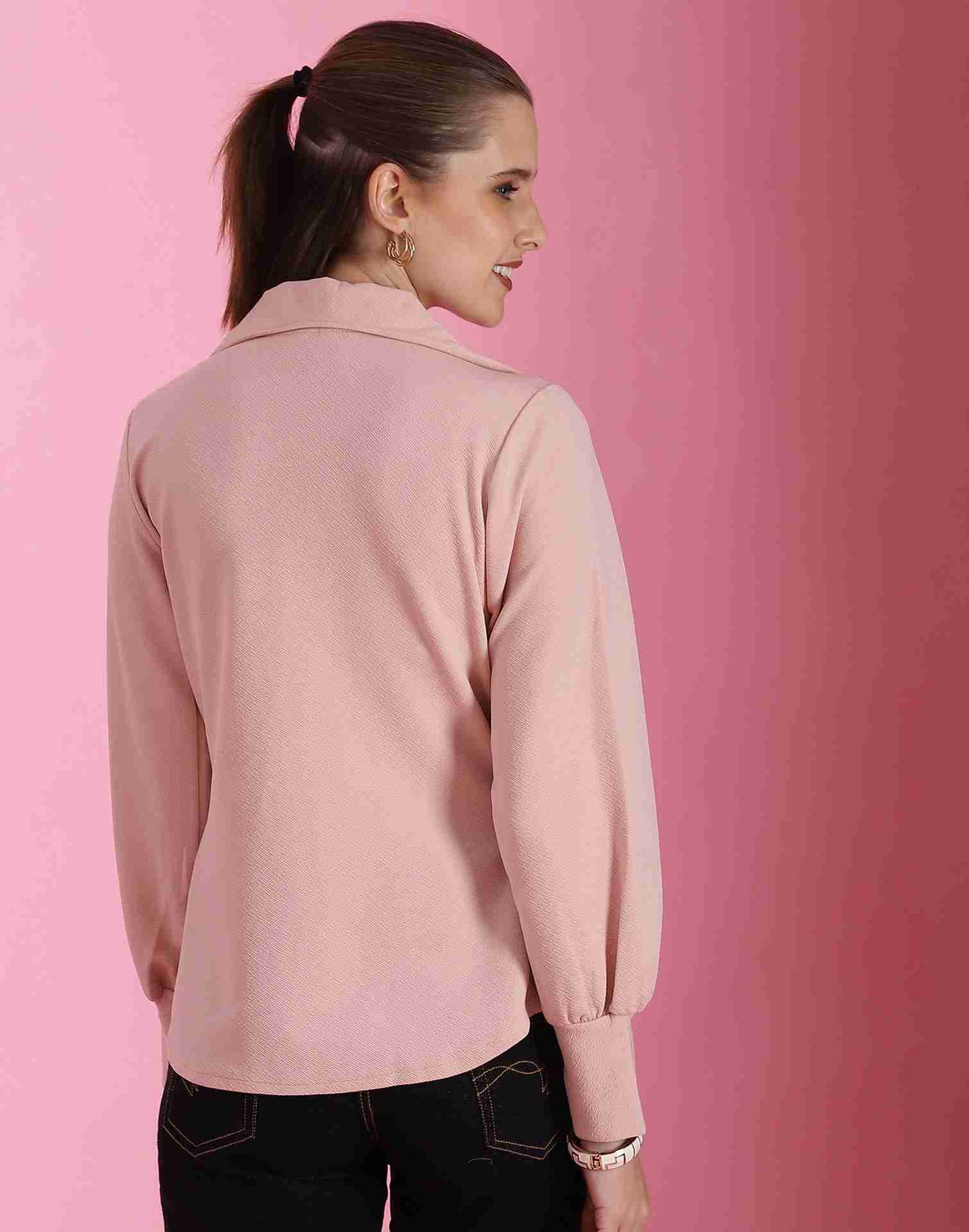 Pink Lycra Plain Top
