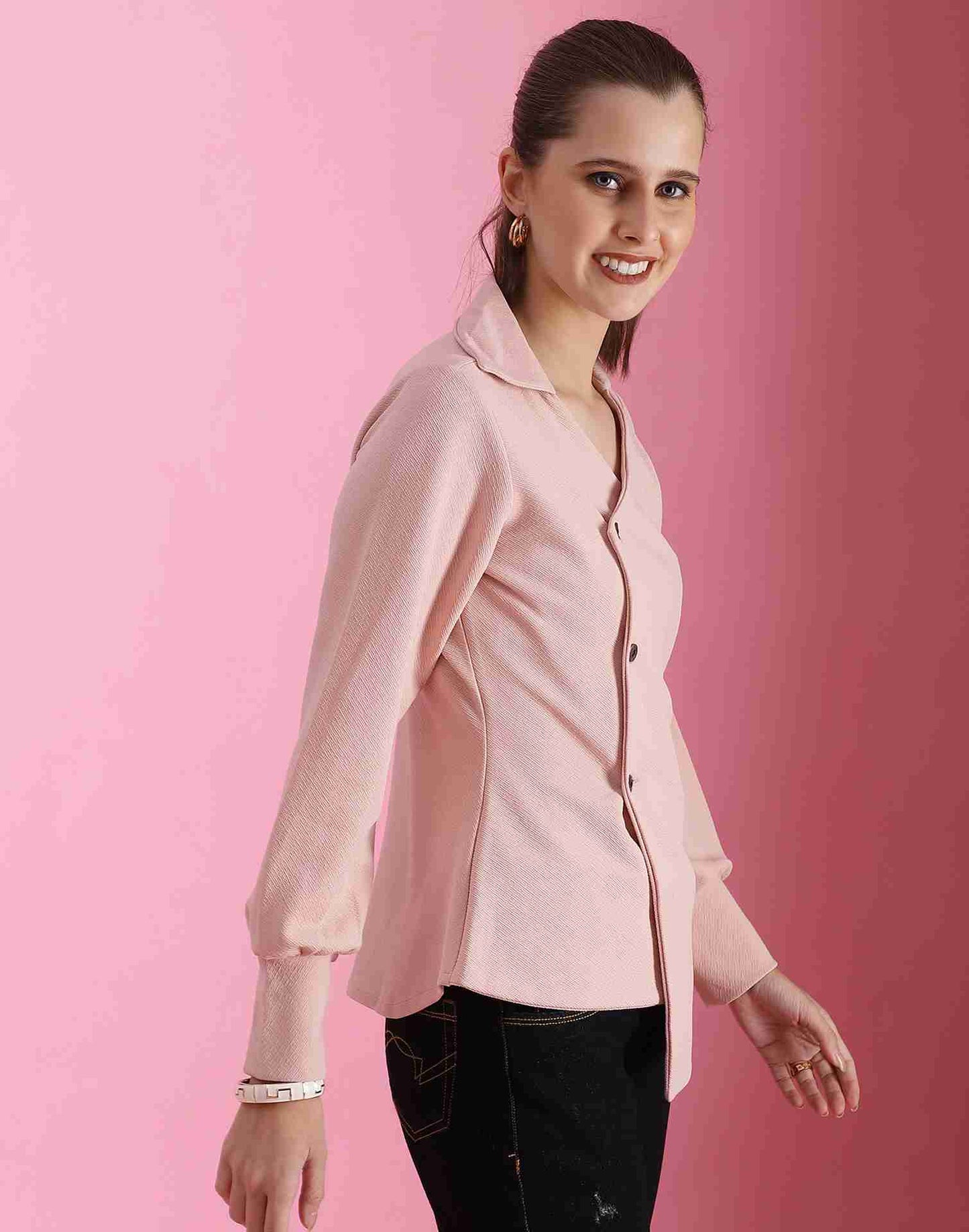 Pink Lycra Plain Top