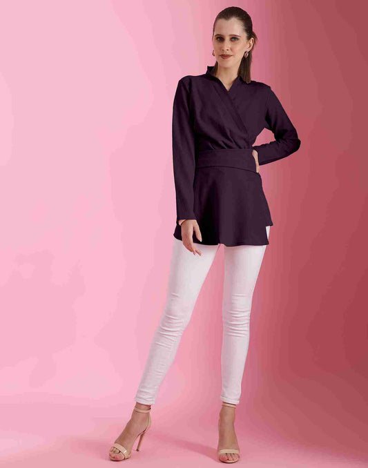 Purple Lycra Plain Top