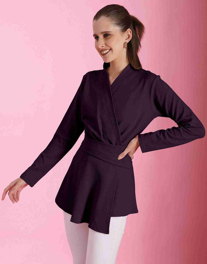 Purple Lycra Plain Top