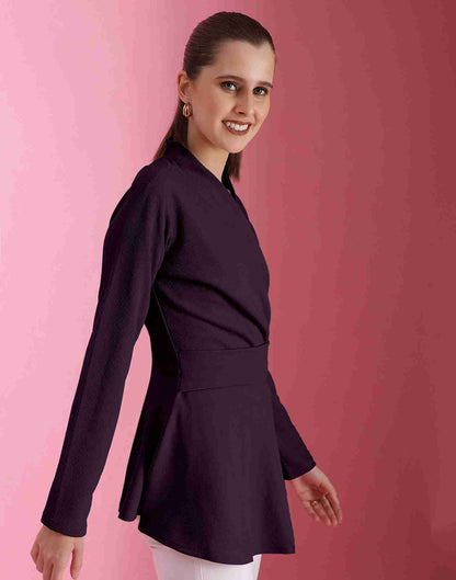 Purple Lycra Plain Top