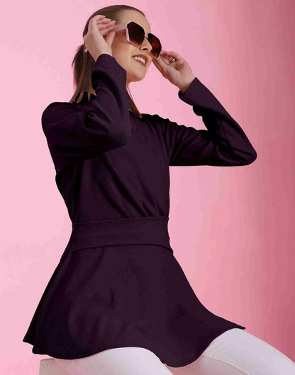 Purple Lycra Plain Top
