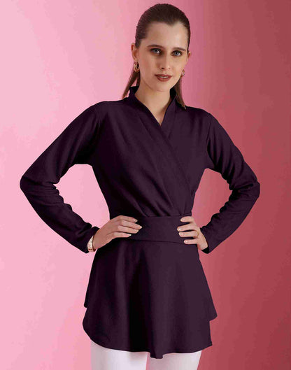 Purple Lycra Plain Top
