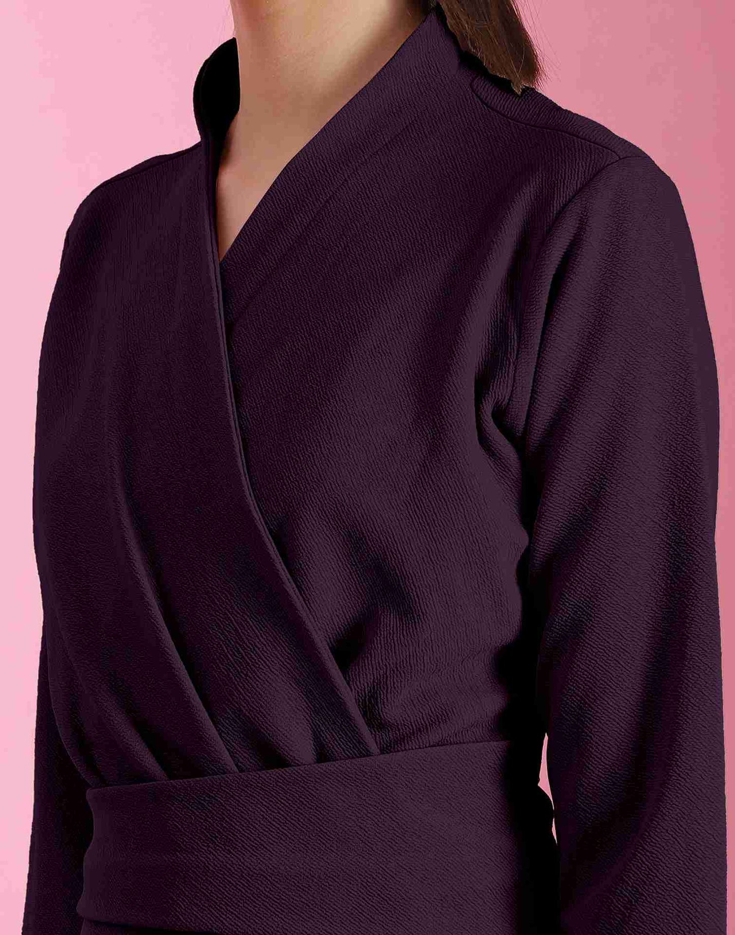 Purple Lycra Plain Top