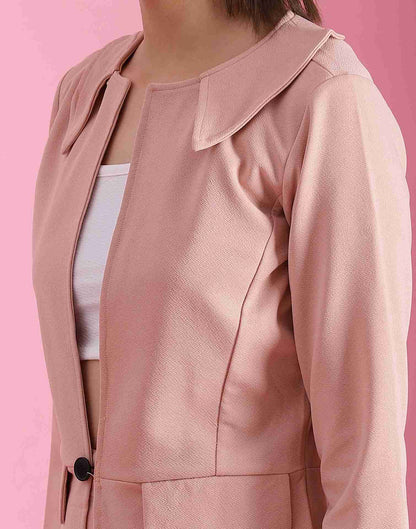 Pink Lycra Plain Co-ord Set