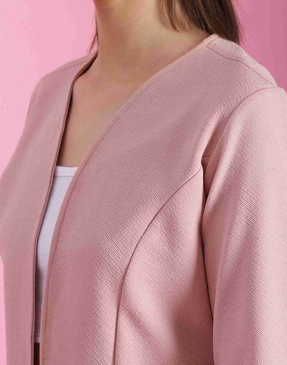 Pink Lycra Plain Co-ord Set
