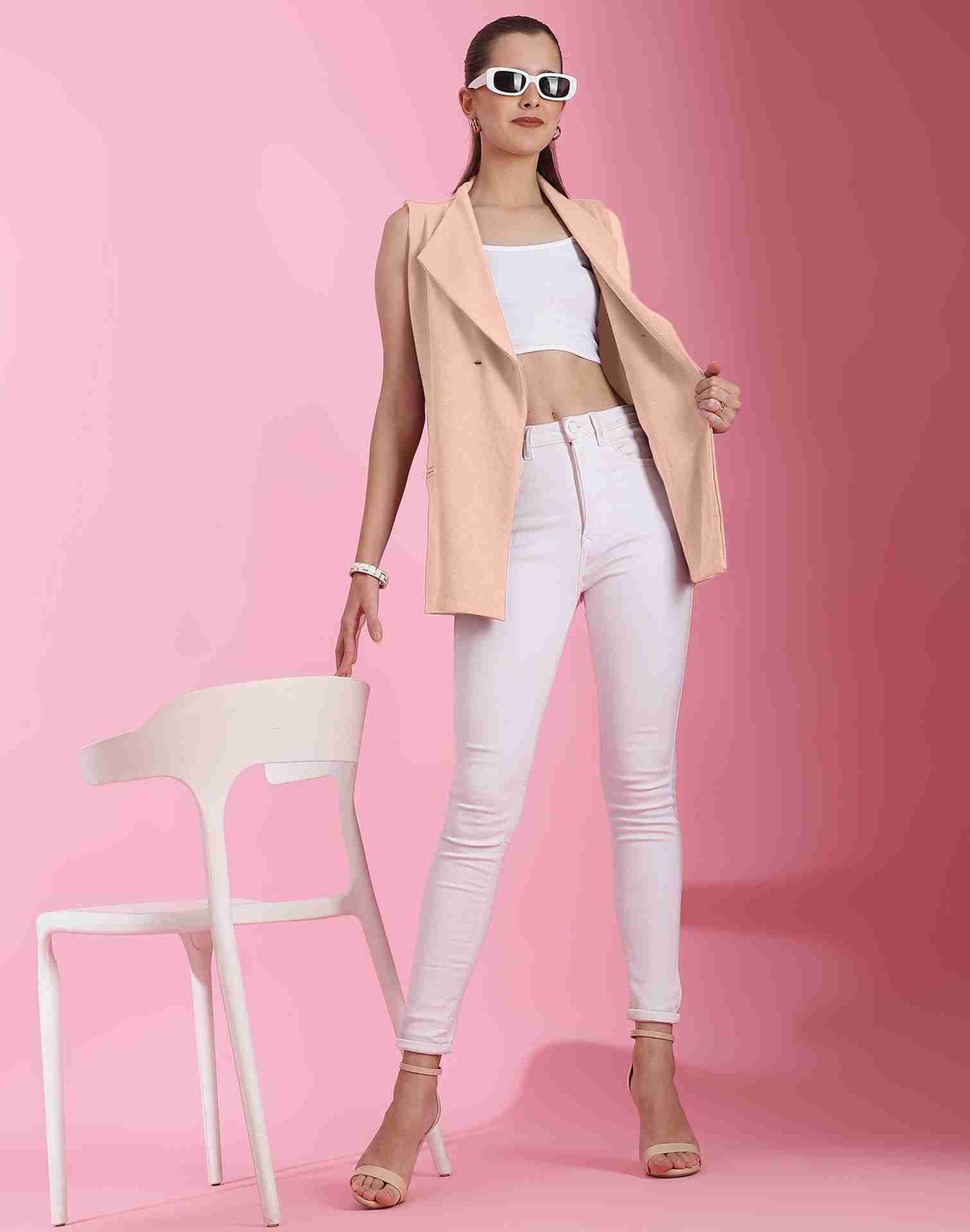Pink Lycra Plain Top
