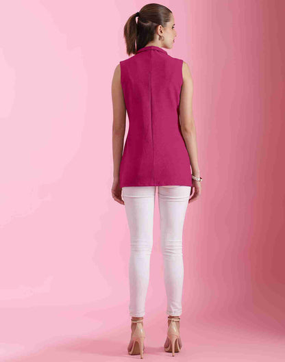 Pink Lycra Plain Top