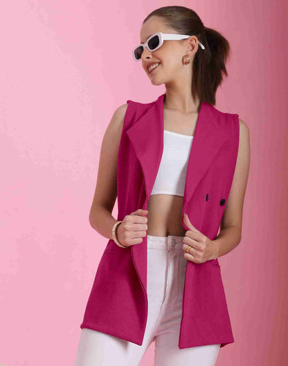 Pink Lycra Plain Top