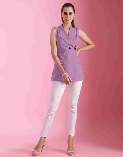 Lavender Lycra Plain Top