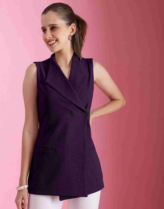 Purple Lycra Plain Top
