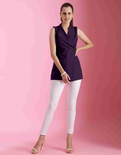 Purple Lycra Plain Top