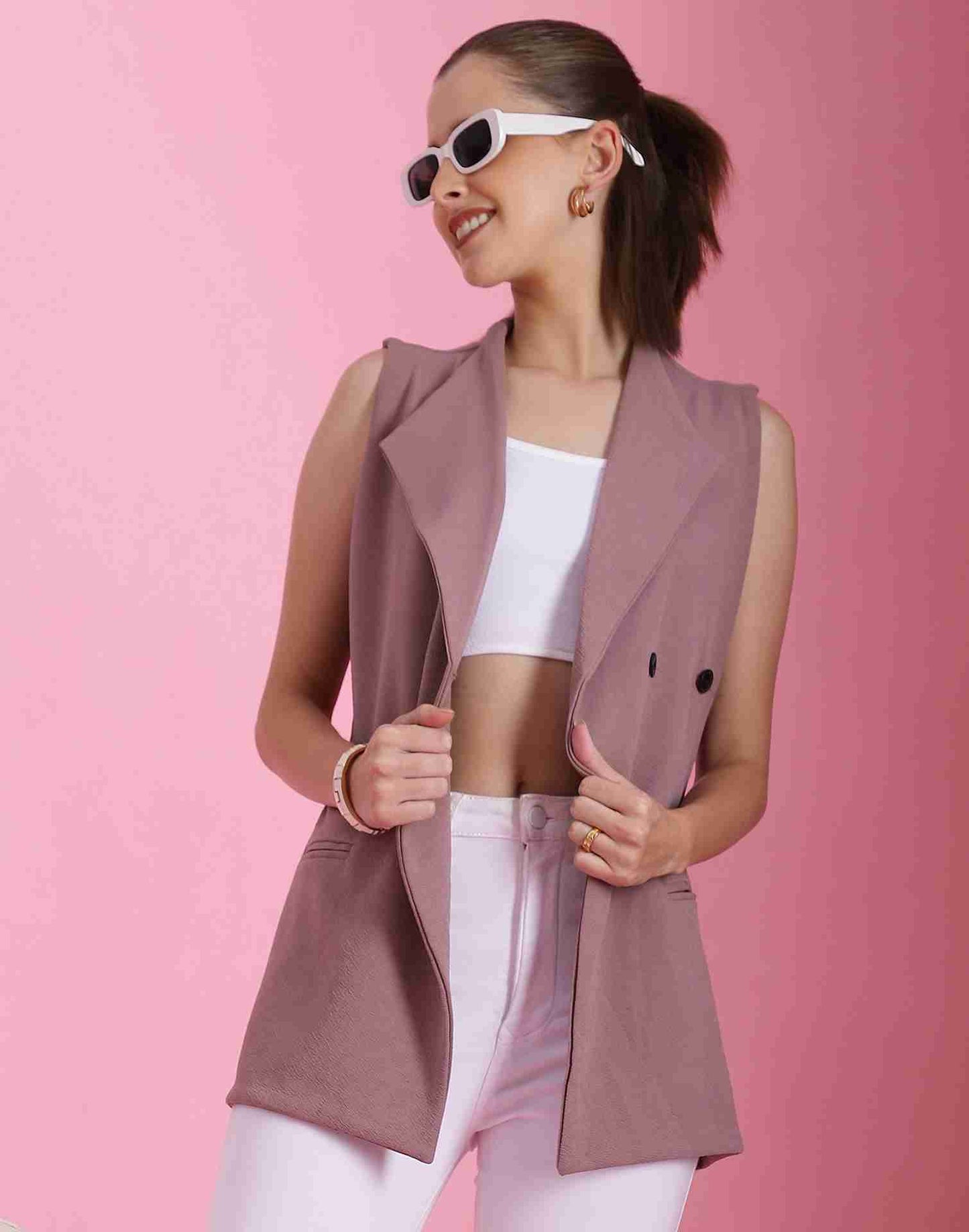 Mauve Lycra Plain Top